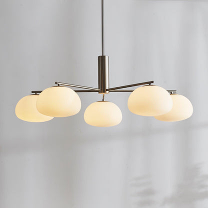 Briette Modern Chandelier - Adjustable Height, Elegant Crystal Accents