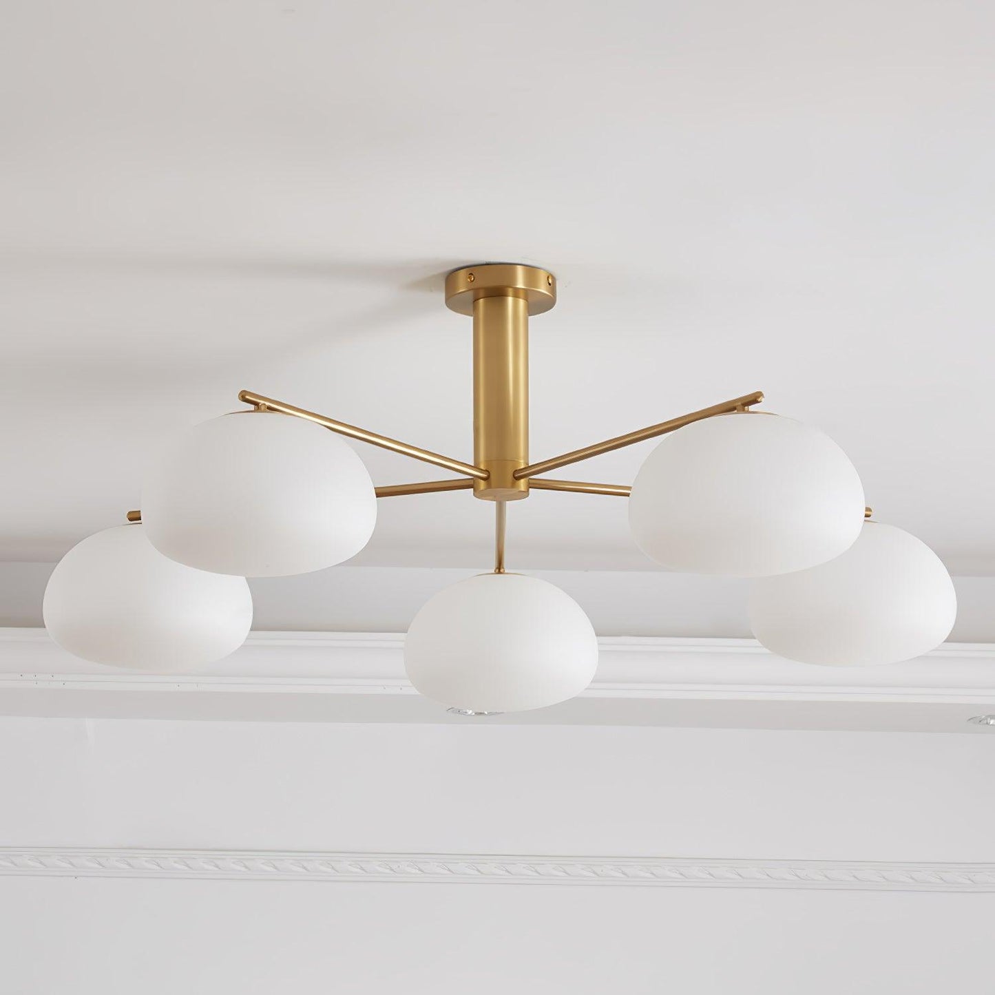 Briette Modern Chandelier - Adjustable Height, Elegant Crystal Accents