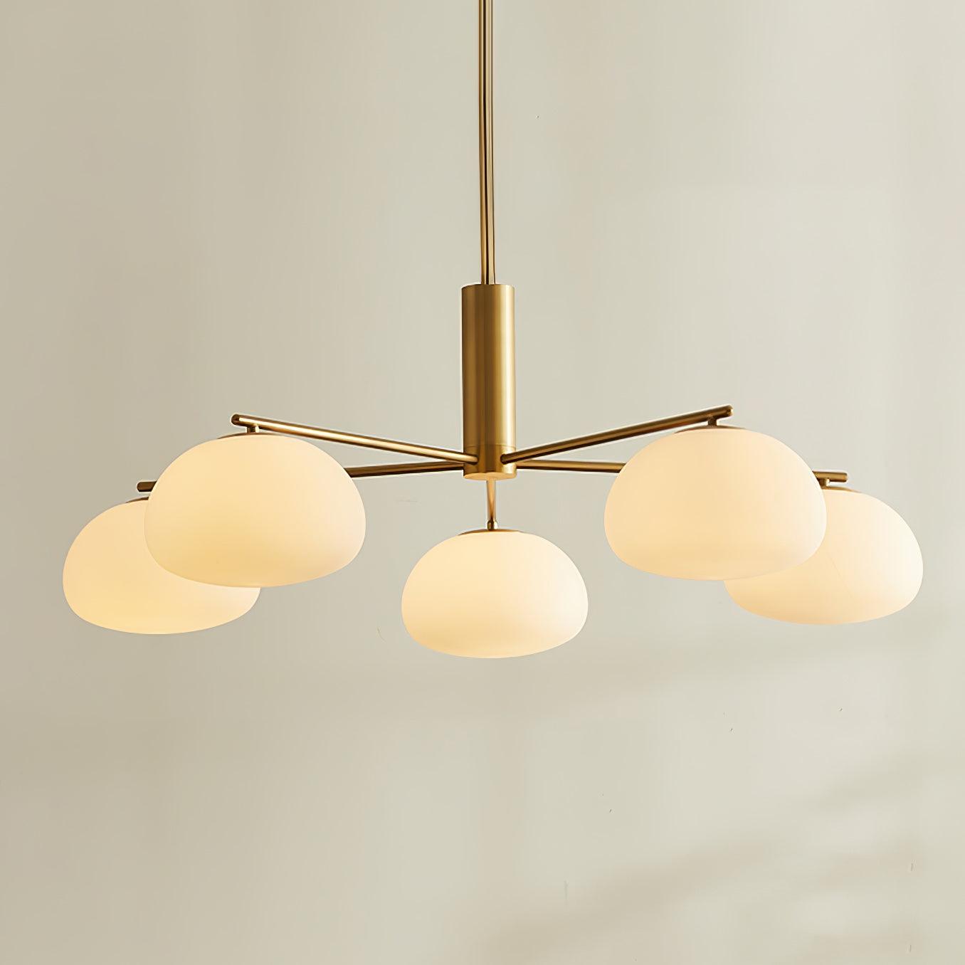 Briette Modern Chandelier - Adjustable Height, Elegant Crystal Accents