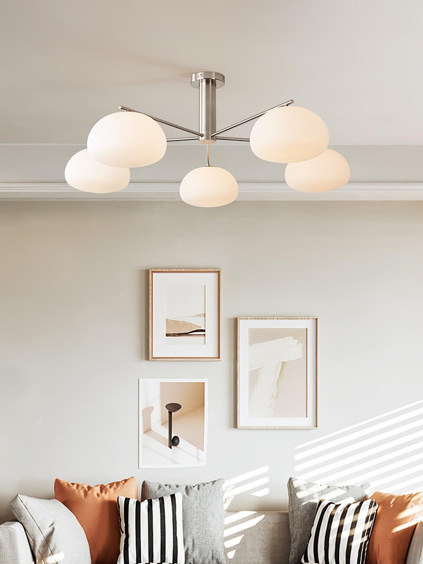 Briette Modern Chandelier - Adjustable Height, Elegant Crystal Accents
