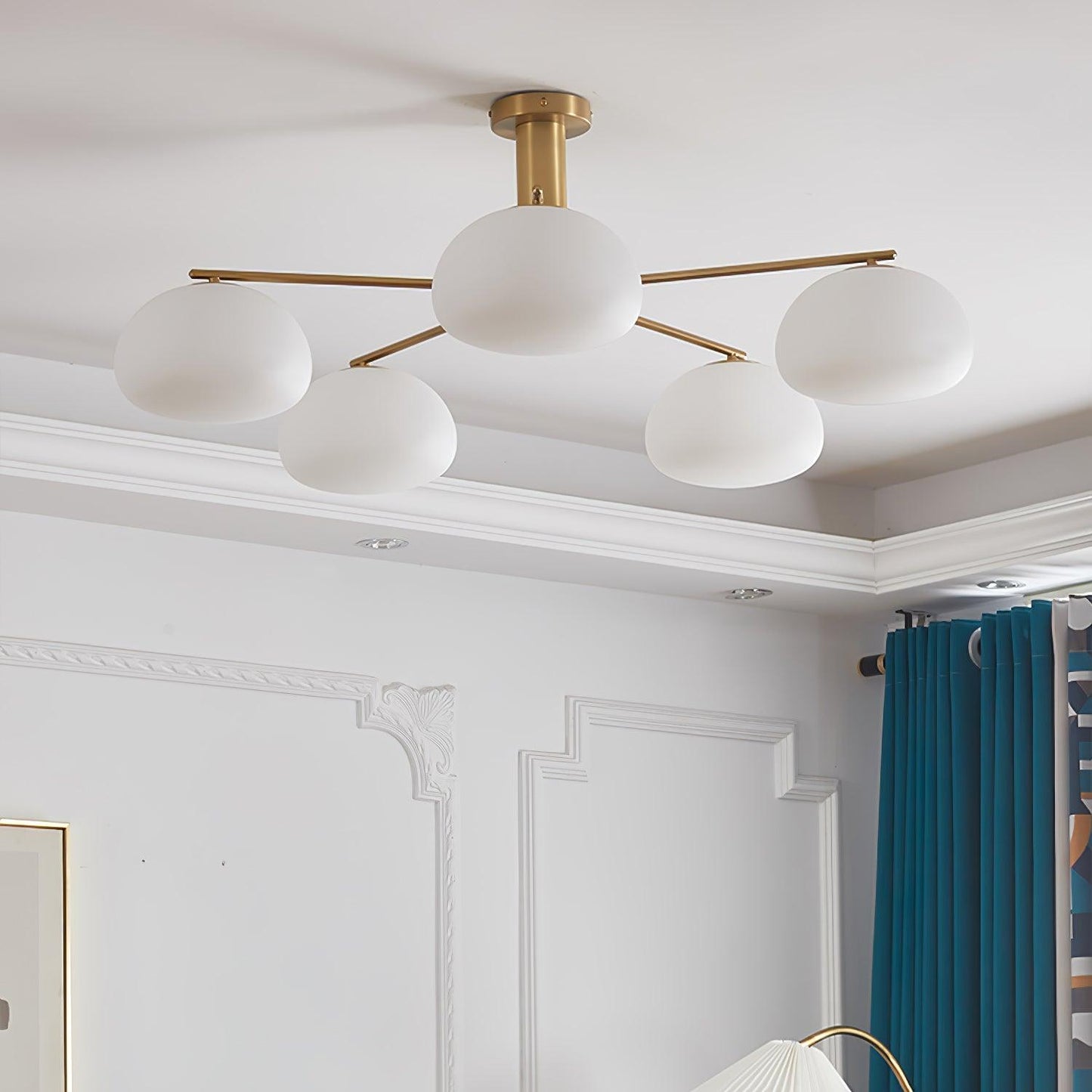 Briette Modern Chandelier - Adjustable Height, Elegant Crystal Accents