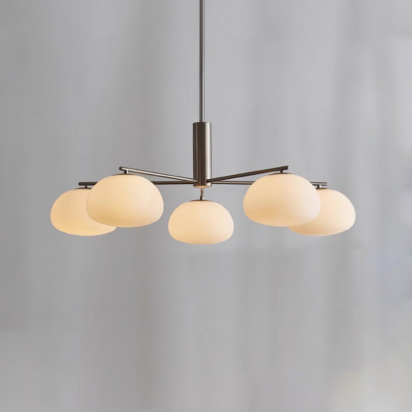 Briette Modern Chandelier - Adjustable Height, Elegant Crystal Accents