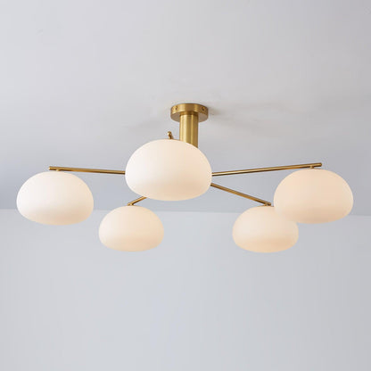 Briette Modern Chandelier - Adjustable Height, Elegant Crystal Accents
