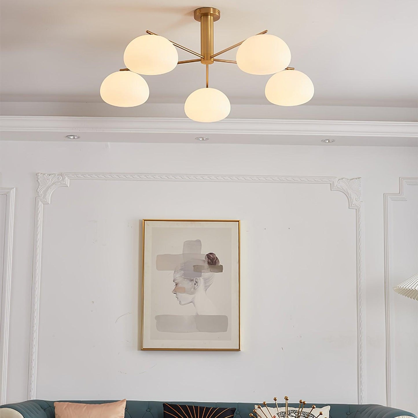 Briette Modern Chandelier - Adjustable Height, Elegant Crystal Accents