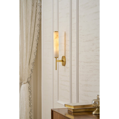 Brindisi Alabaster Wall Sconce - Elegant Lighting with Adjustable Brig