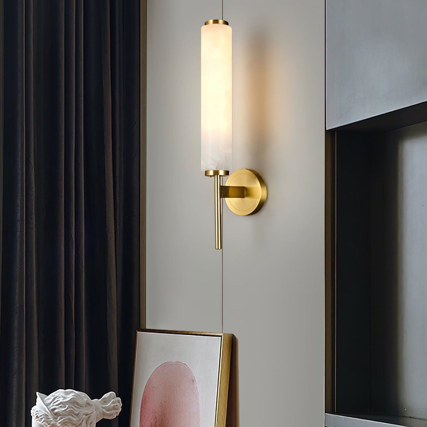 Brindisi Alabaster Wall Sconce - Elegant Lighting with Adjustable Brig