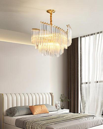Brinicle Chandelier - Elegant Crystal Design with Adjustable Brightnes