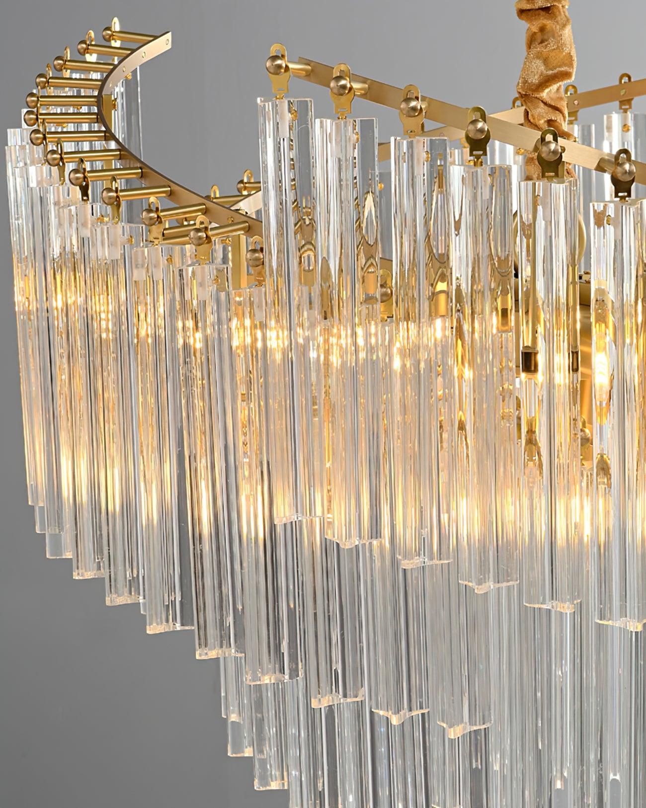 Brinicle Chandelier - Elegant Crystal Design with Adjustable Brightnes