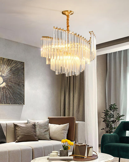 Brinicle Chandelier - Elegant Crystal Design with Adjustable Brightnes