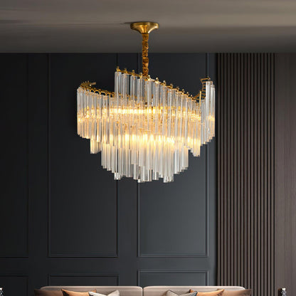 Brinicle Chandelier - Elegant Crystal Design with Adjustable Brightnes
