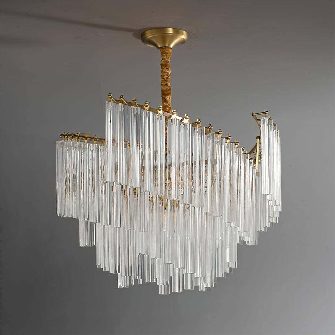 Brinicle Chandelier - Elegant Crystal Design with Adjustable Brightnes