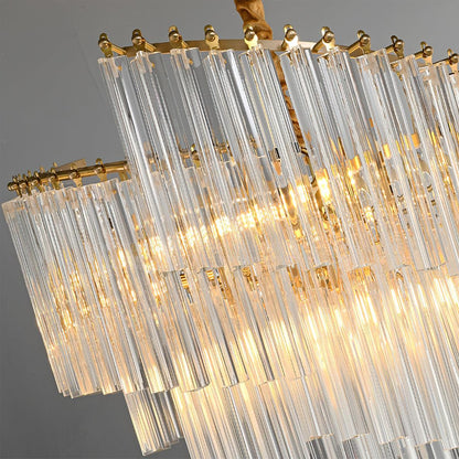 Brinicle Chandelier - Elegant Crystal Design with Adjustable Brightnes