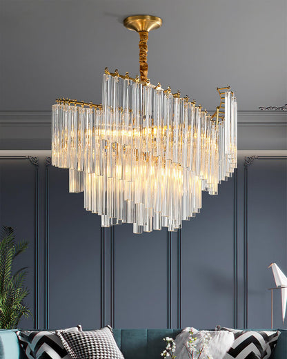 Brinicle Chandelier - Elegant Crystal Design with Adjustable Brightnes