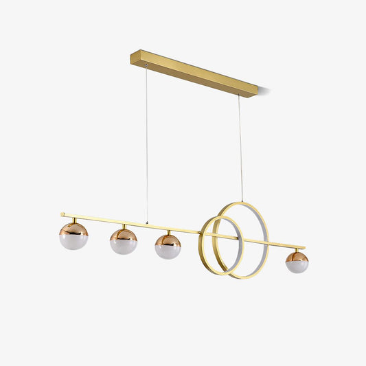 Brooklyn Double Circle Chandelier - Elegant Design & Adjustable Height