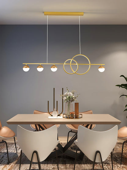 Brooklyn Double Circle Chandelier - Elegant Design & Adjustable Height