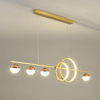 Brooklyn Double Circle Chandelier - Elegant Design & Adjustable Height