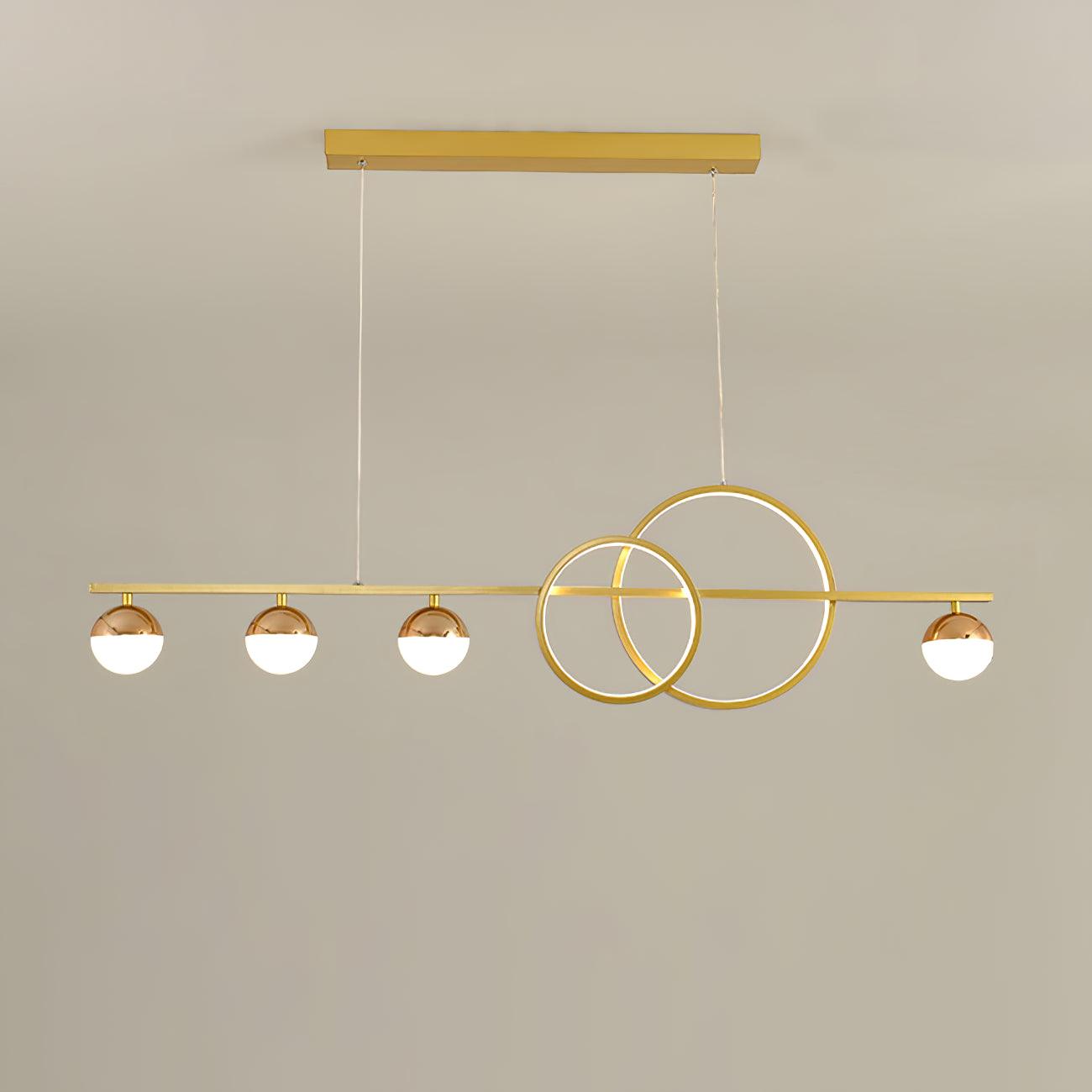 Brooklyn Double Circle Chandelier - Elegant Design & Adjustable Height