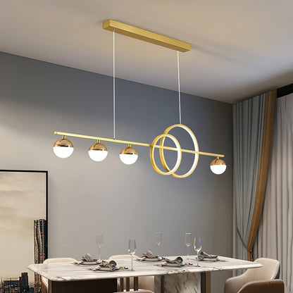 Brooklyn Double Circle Chandelier - Elegant Design & Adjustable Height