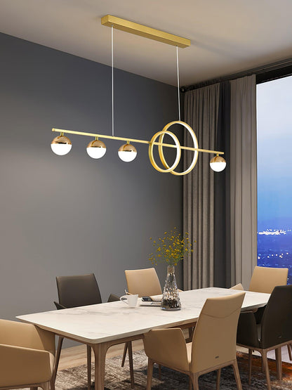 Brooklyn Double Circle Chandelier - Elegant Design & Adjustable Height