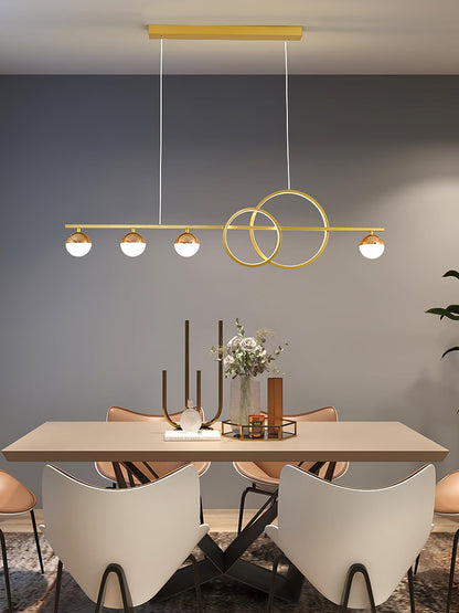 Brooklyn Double Circle Chandelier - Elegant Design & Adjustable Height
