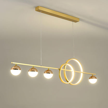 Brooklyn Double Circle Chandelier - Elegant Design & Adjustable Height