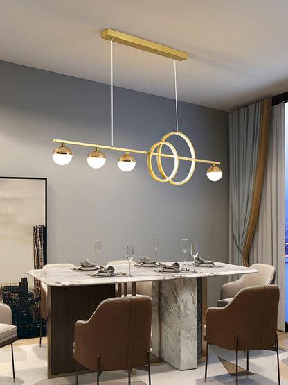 Brooklyn Double Circle Chandelier - Elegant Design & Adjustable Height