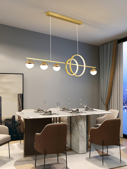 Brooklyn Double Circle Chandelier - Elegant Design & Adjustable Height