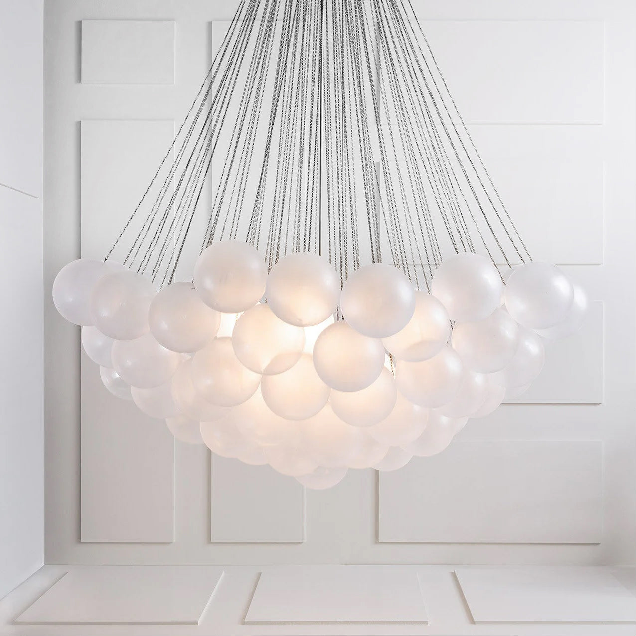 Modern Bubble Chandelier - Elegant Design with Adjustable Height & LED