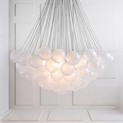 Modern Bubble Chandelier - Elegant Design with Adjustable Height & LED