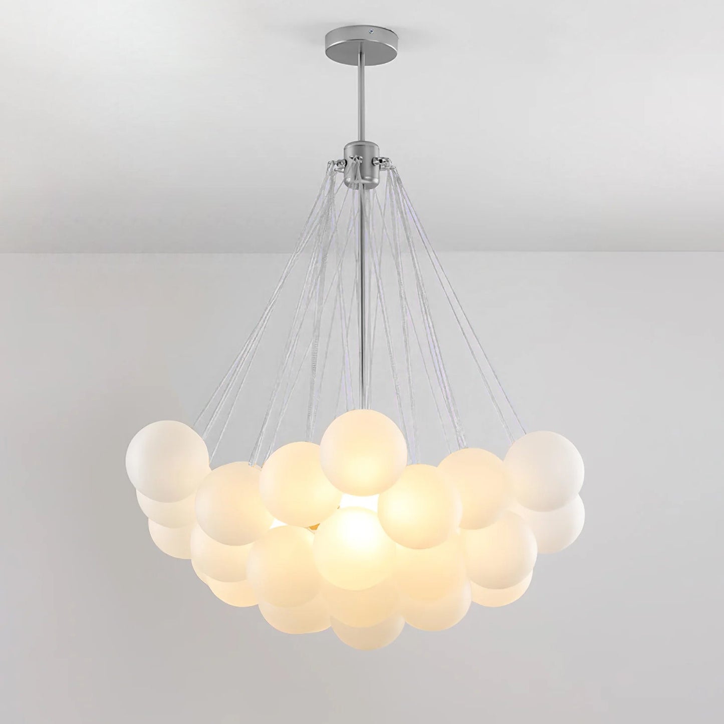 Modern Bubble Chandelier - Elegant Design with Adjustable Height & LED