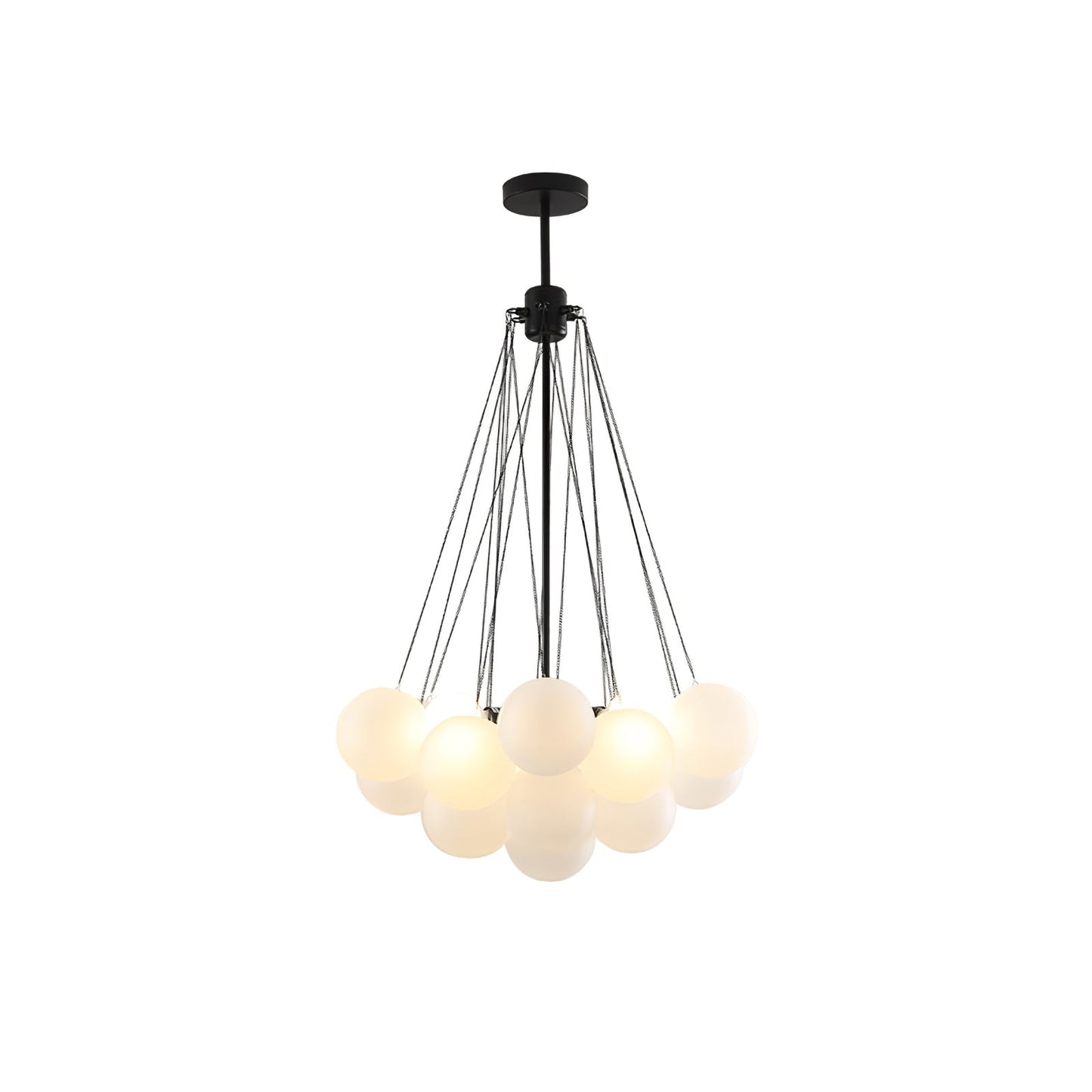 Modern Bubble Chandelier - Elegant Design with Adjustable Height & LED