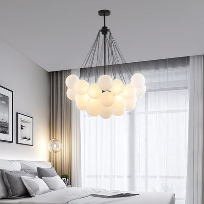 Modern Bubble Chandelier - Elegant Design with Adjustable Height & LED