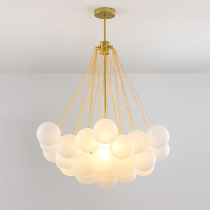 Modern Bubble Chandelier - Elegant Design with Adjustable Height & LED