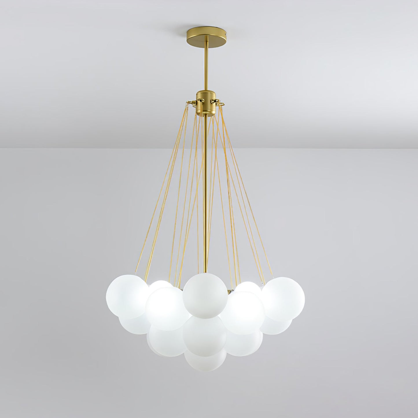 Modern Bubble Chandelier - Elegant Design with Adjustable Height & LED