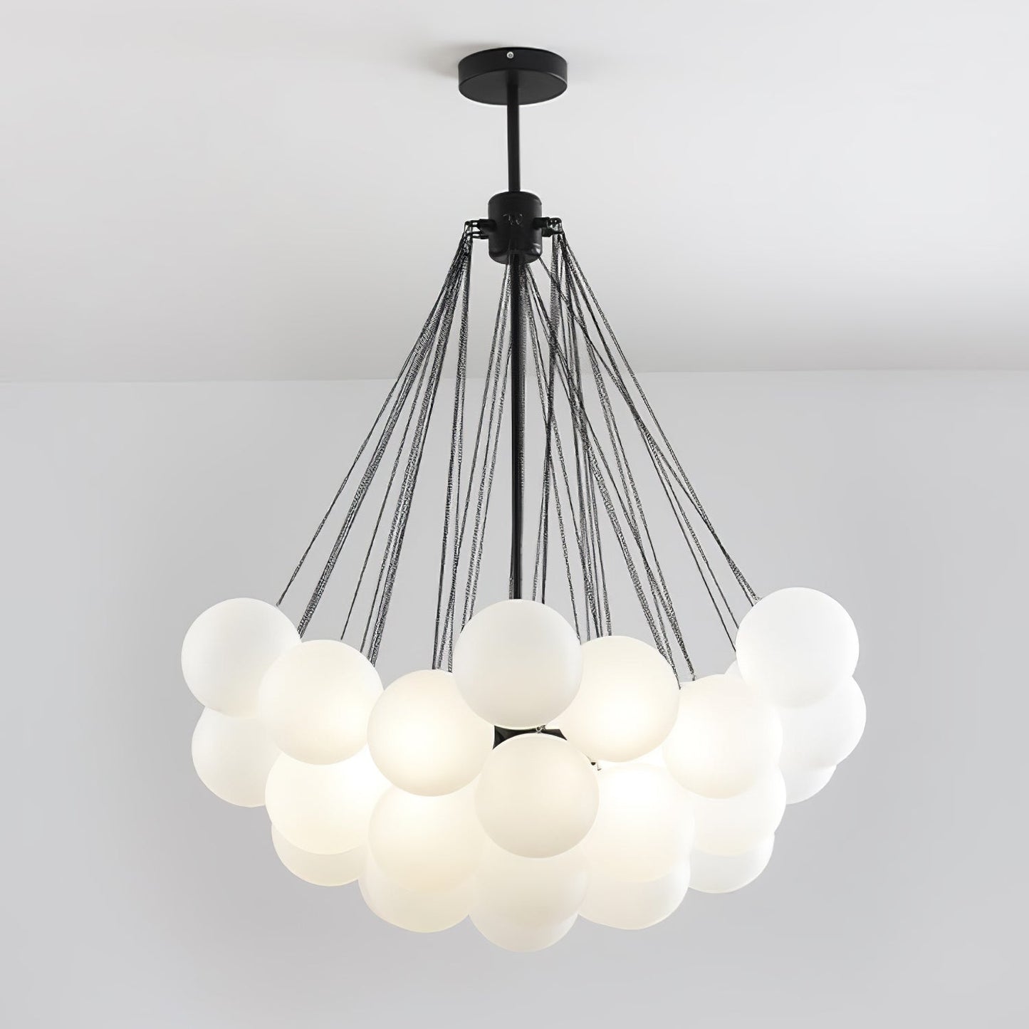 Modern Bubble Chandelier - Elegant Design with Adjustable Height & LED