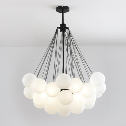 Modern Bubble Chandelier - Elegant Design with Adjustable Height & LED