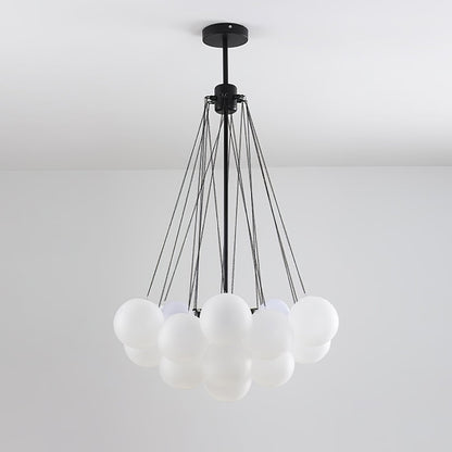 Modern Bubble Chandelier - Elegant Design with Adjustable Height & LED