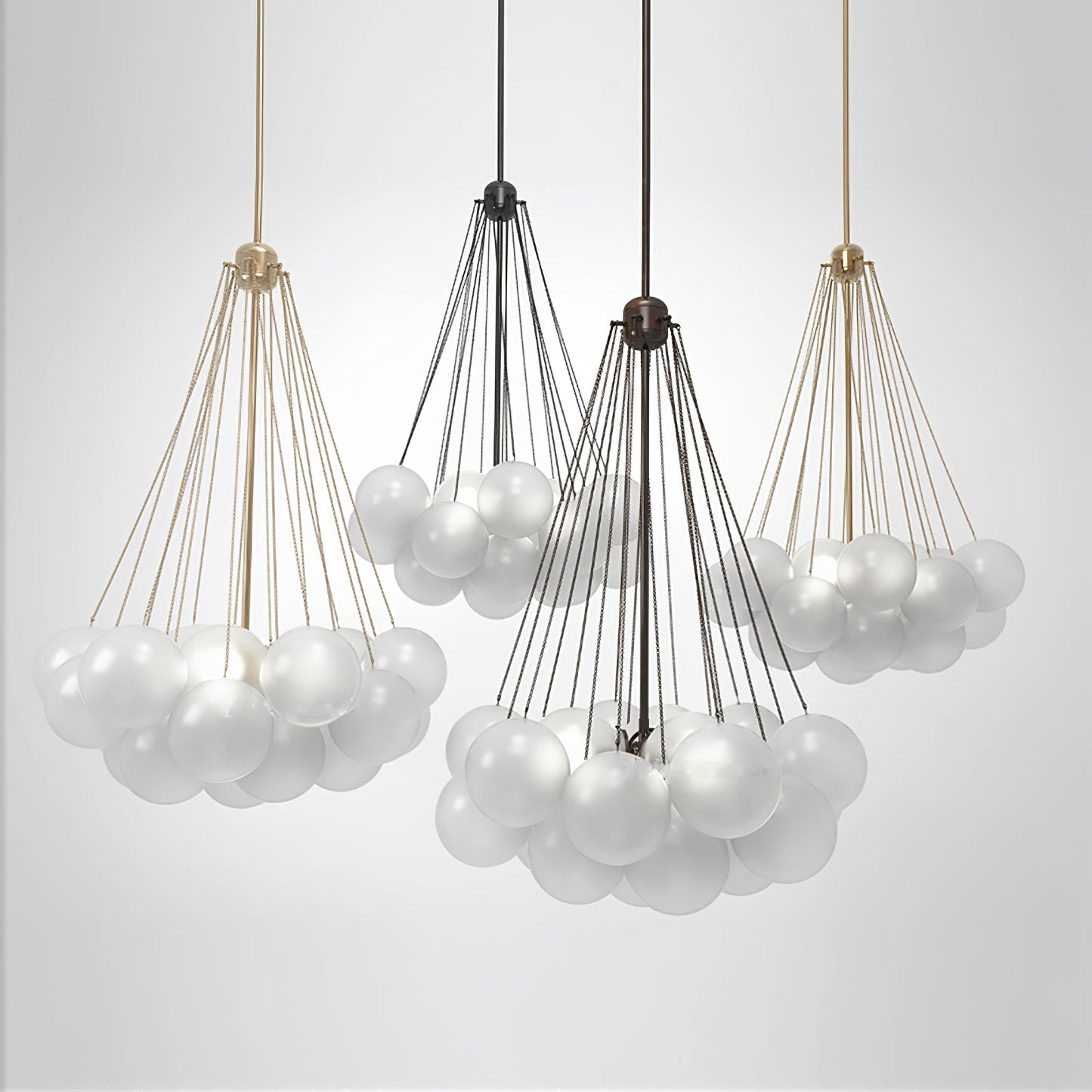 Modern Bubble Chandelier - Elegant Design with Adjustable Height & LED
