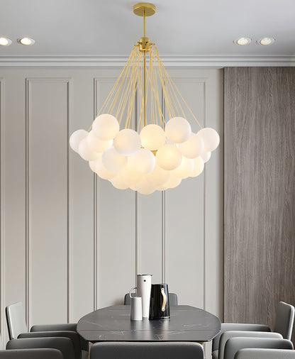 Modern Bubble Chandelier - Elegant Design with Adjustable Height & LED