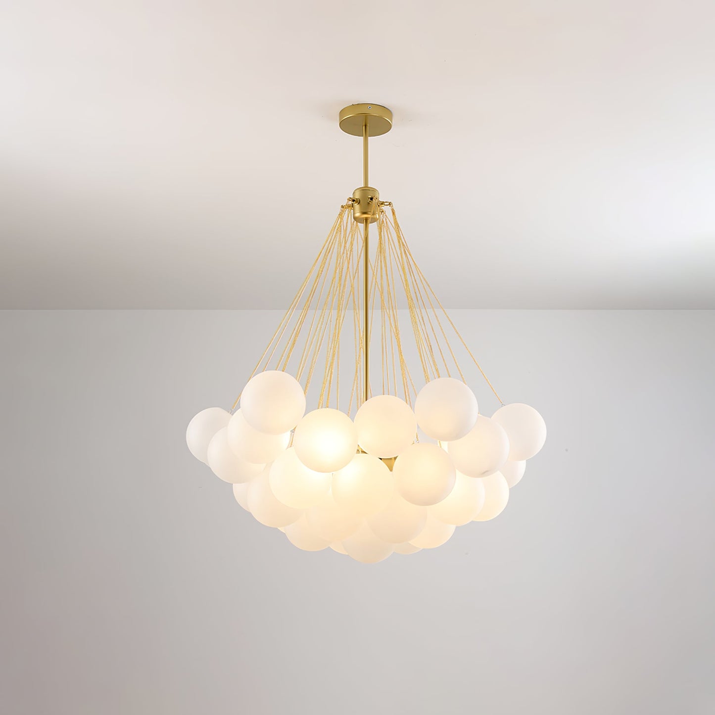 Modern Bubble Chandelier - Elegant Design with Adjustable Height & LED