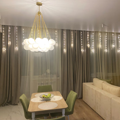 Modern Bubble Chandelier - Elegant Design with Adjustable Height & LED