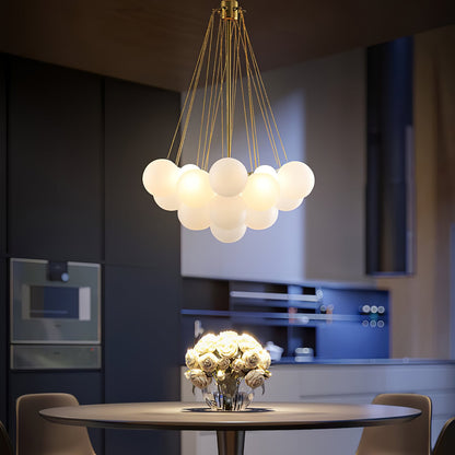 Modern Bubble Chandelier - Elegant Design with Adjustable Height & LED