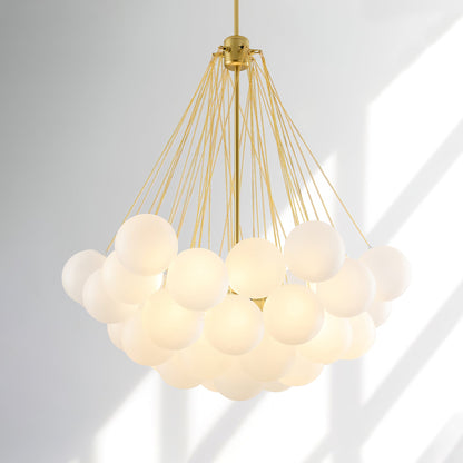 Modern Bubble Chandelier - Elegant Design with Adjustable Height & LED