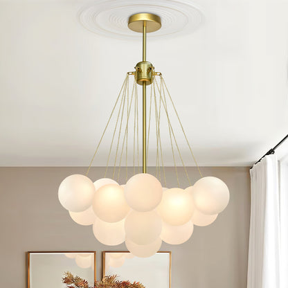 Modern Bubble Chandelier - Elegant Design with Adjustable Height & LED