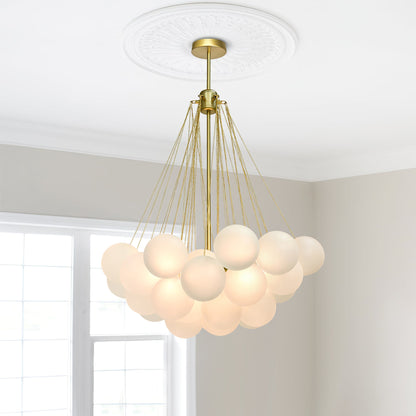 Modern Bubble Chandelier - Elegant Design with Adjustable Height & LED