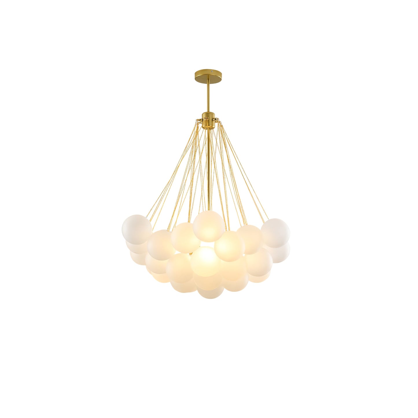 Modern Bubble Chandelier - Elegant Design with Adjustable Height & LED