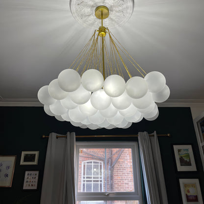 Modern Bubble Chandelier - Elegant Design with Adjustable Height & LED