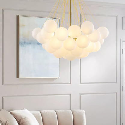 Modern Bubble Chandelier - Elegant Design with Adjustable Height & LED