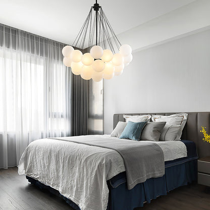 Modern Bubble Chandelier - Elegant Design with Adjustable Height & LED