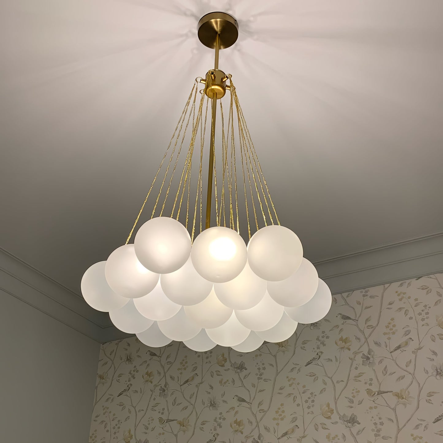 Modern Bubble Chandelier - Elegant Design with Adjustable Height & LED